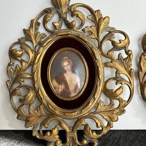 "A Cameo Collection" portrait art with guilt frames